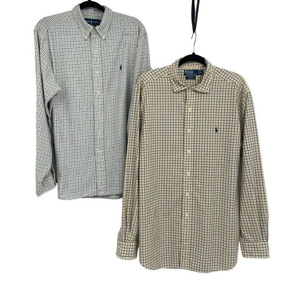 Ralph Lauren Other - Ralph Lauren Bundle Of 2 Mens Long Sleeve Casual Button Front Plaid Shirts XL